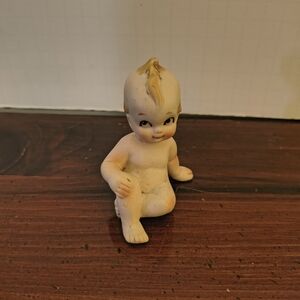 Enesco Cream and Tan Sitting Figurine